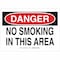 Brady No Smoking Sign, 10" H, 14 in W, Polyester, Rectangle, English, 35910 35910 - alternate 1